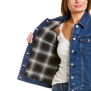 Madewell Boxy Cropped Lined Denim Jean Jacket